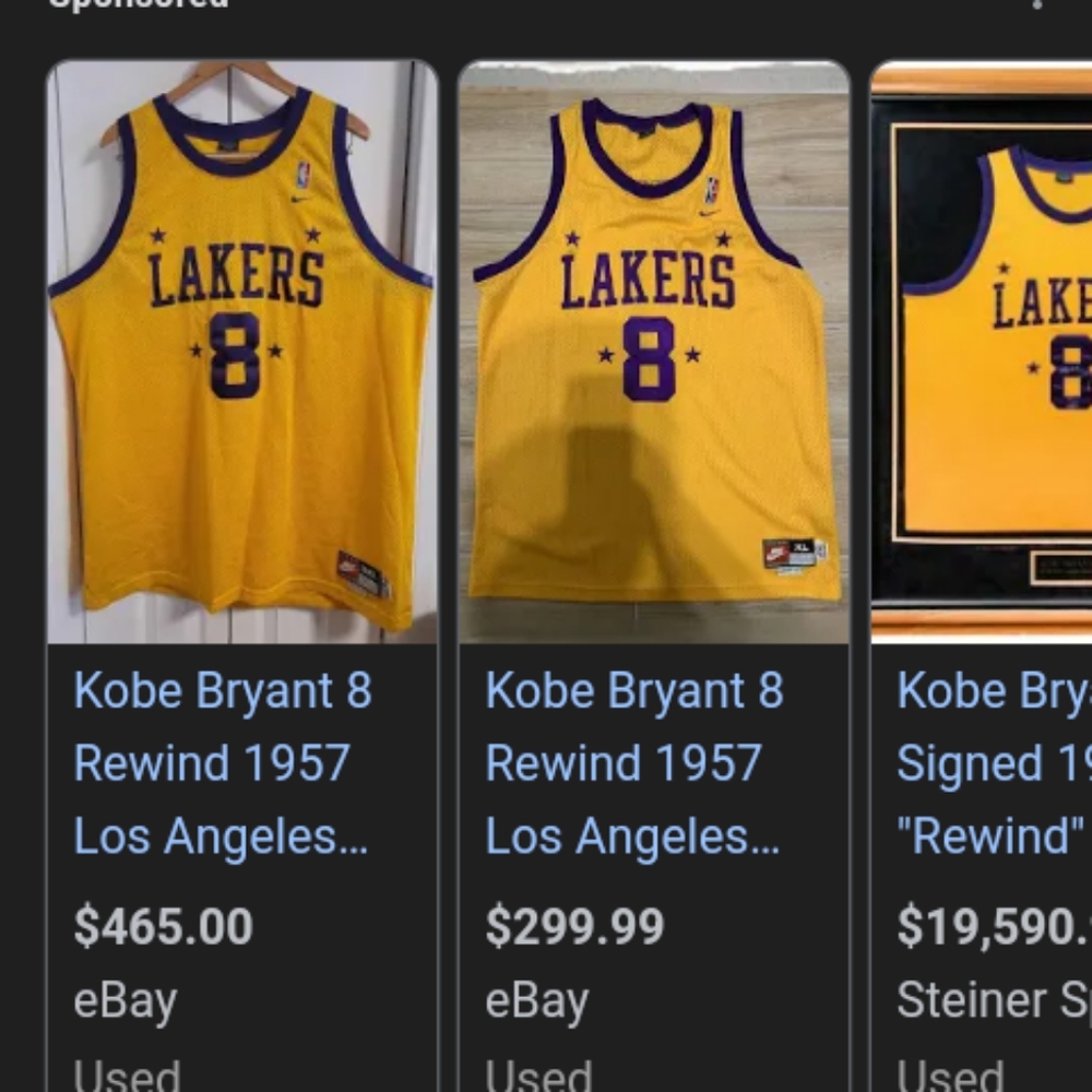 Kobe Bryant 1957swingman rewind jersey